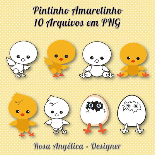 Pack Kit Arquivo Digital em PNG Animais 1 (05 Kits)