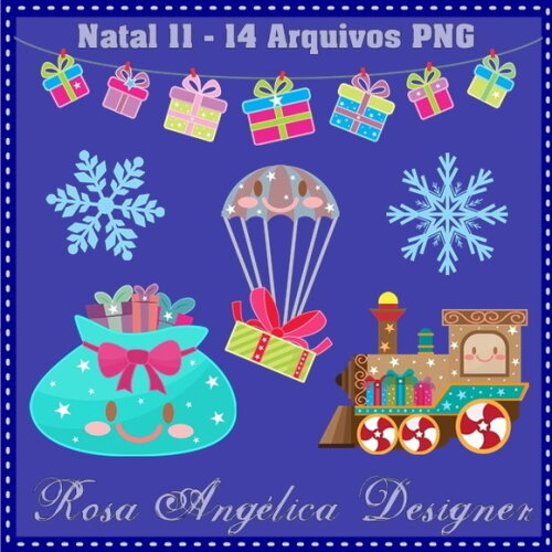Pack Kit Arquivo Digital em PNG Natal 02 (05 Kits)