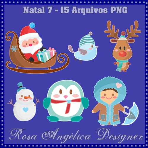 Pack Kit Arquivo Digital em PNG Natal 02 (05 Kits)