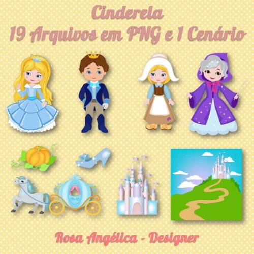 Pack Kit Arquivo Digital em PNG Princesas Disney 1 (05 Kits)