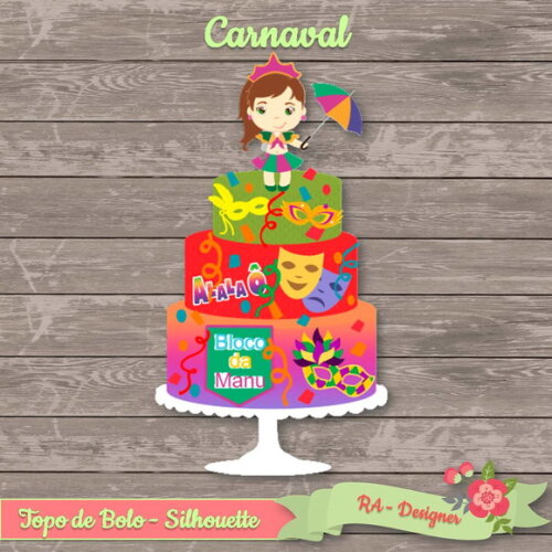 Topo de Bolo Carnaval