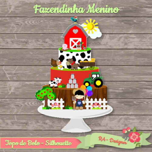Topo de Bolo Fazendinha Menino