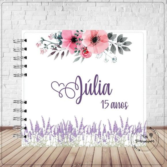 Caderno de assinaturas Floral Júlia