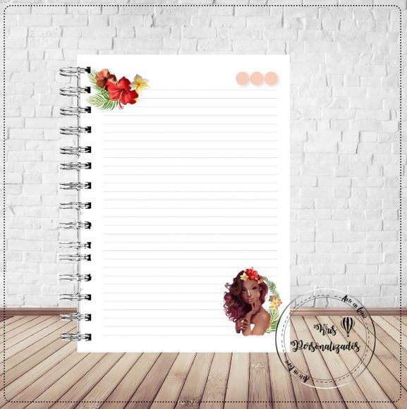Caderno Mulher Floral