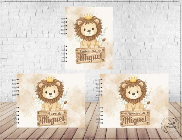 Kit Caderneta + Livro do Bebê 2 + Mesversário - Leãozinho