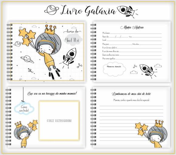 Kit Caderneta de Vacina + Livro do Bebê 2 - Galáxia