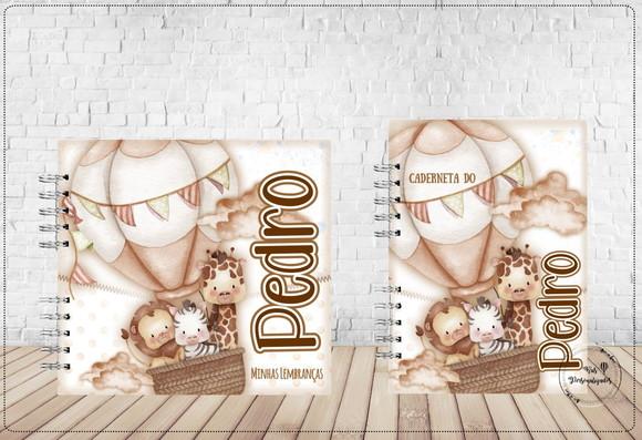 Kit Livro Adoção + Caderneta de Saúde Safari Balão