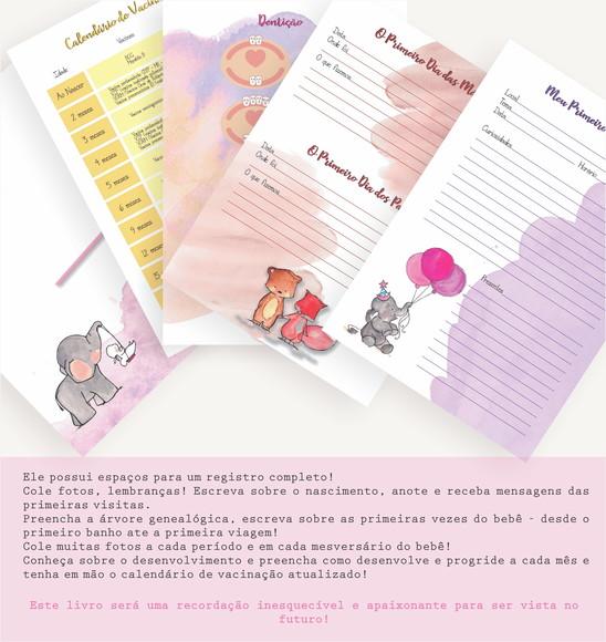 Kit Livro Bebê + Caderneta de Saúde de Bichinhos