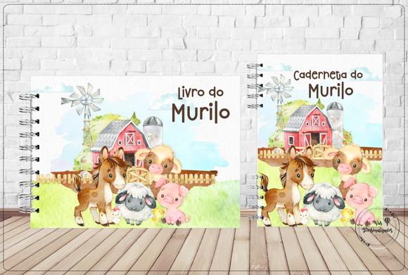 Kit Livro Bebê e Caderneta de Saúde Fazendinha Baby