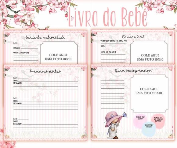 Kit Livro do Bebê + Caderneta de Saúde - Boneca
