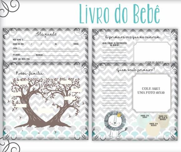 Kit Livro do Bebê + Caderneta de Saúde - Leãozinho