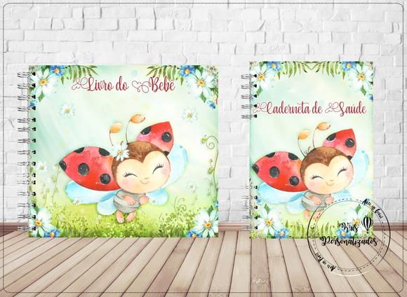 Kit Livro do Bebê + Caderneta de Saúde - Joaninha