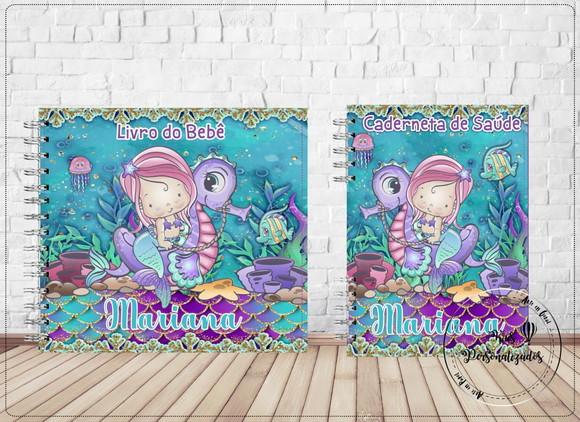 Kit Livro do Bebê + Caderneta de Saúde - Sereia
