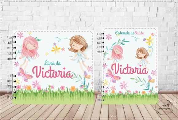 Kit Livro do Bebê + Caderneta de Saúde Fadinha