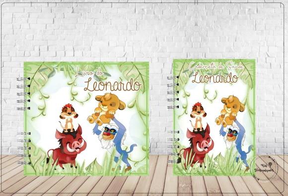 Kit Livro do Bebê + Caderneta de Saúde Rei Leão