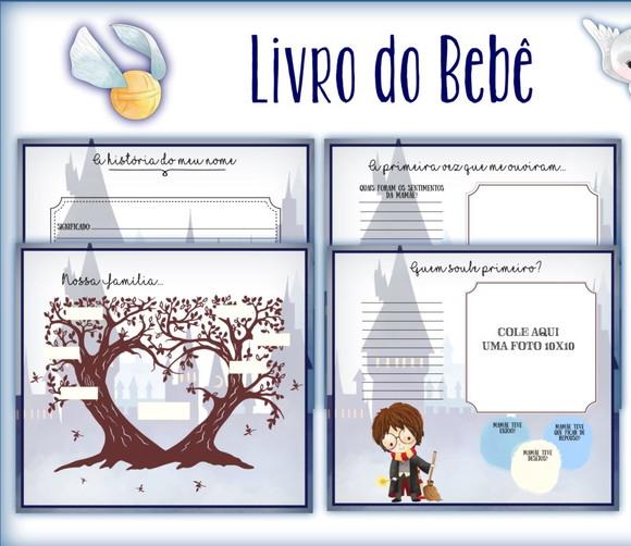 Kit Livro do Bebê + Caderneta de Saúde Harry Potter