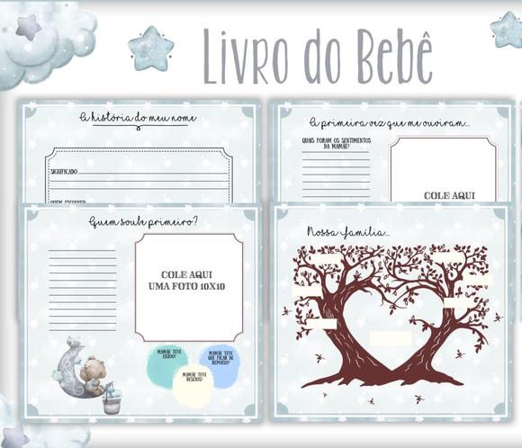 Kit Livro Do Bebê + Caderneta De Saúde Ursinho
