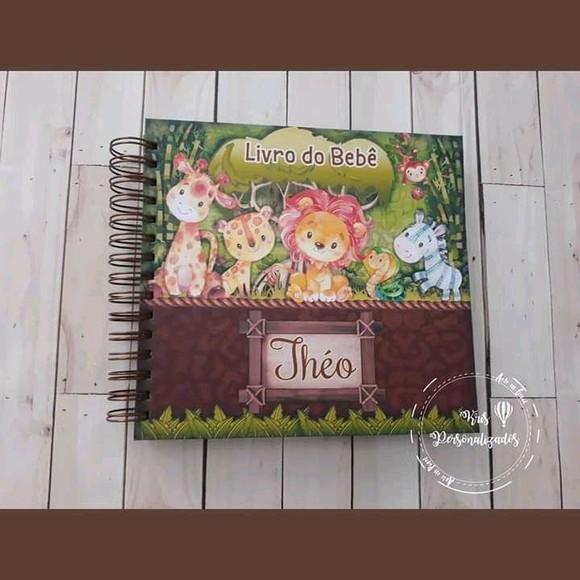 Kit Livro do Bebê + Caderneta de Saúde- Safari