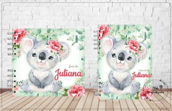 Kit Livro do Bebê + Caderneta de Vacina -Koala