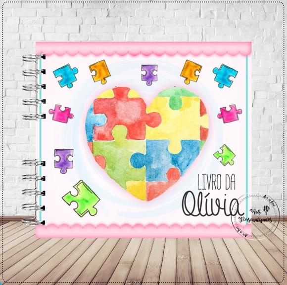 Kit Livro do Bebê + Caderneta de Vacina- Autismo Menina