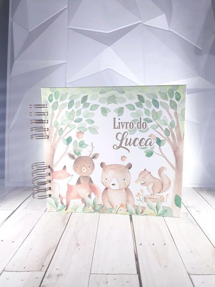 Kit Livro do Bebê Caderneta de Vacina Bosque Menino