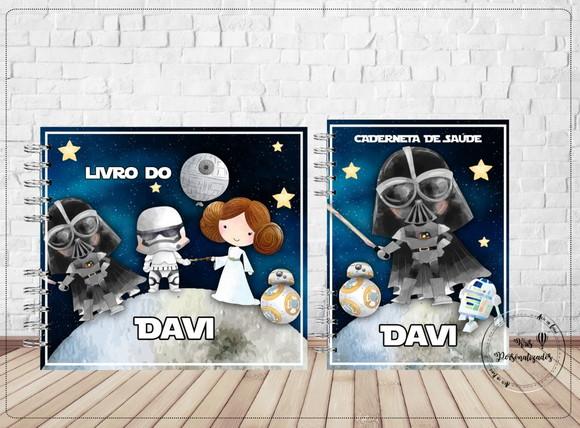 Kit Livro do Bebê e Caderneta de Vacina Star Wars