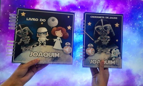 Kit Livro do Bebê e Caderneta de Vacina Star Wars