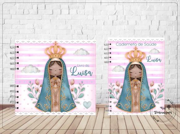 Kit Livro do Bebê e Caderneta Nossa Senhora de Aparecida