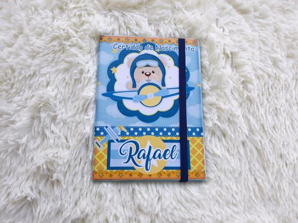 Kit Livro, Caderneta e Rotina do Bebê e porta certidão