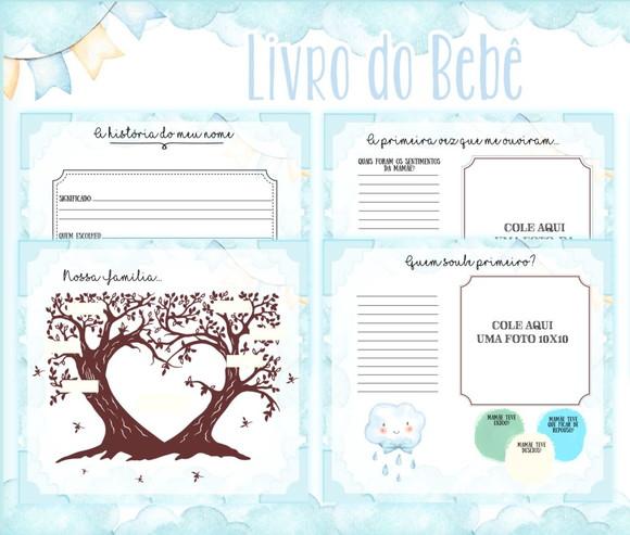 Livro do Bebê Chuva de Amor Azul