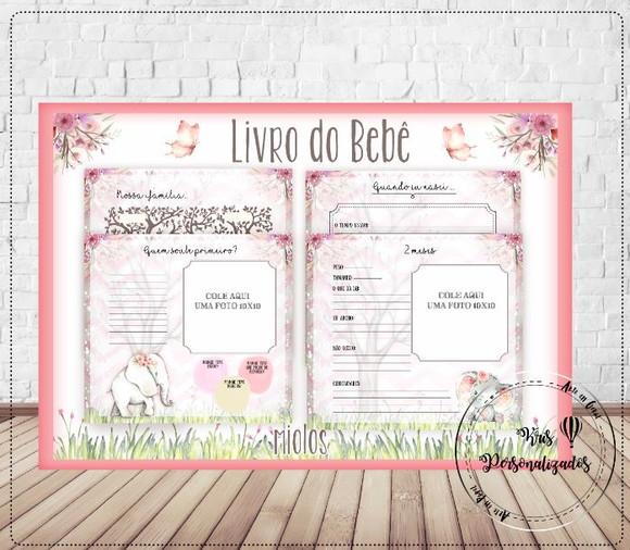 Livro do Bebê Elefantinha Rosa