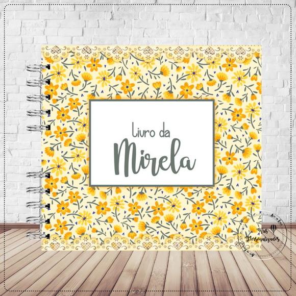Livro do Bebê Floral Amarelo