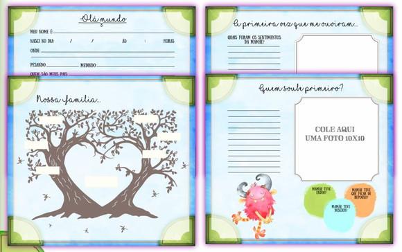 Livro do Bebê Monstrinhos cute