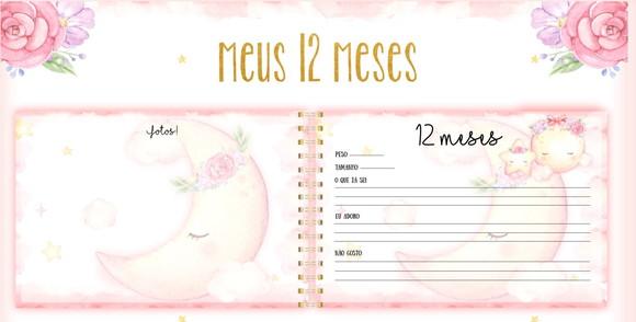 Super Kit Livro, Mesversário e Caderneta de Vacina Céu