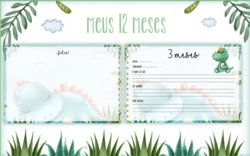 Albúm de Mesversário Dino Baby