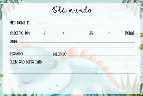 Albúm de Mesversário Dino Baby