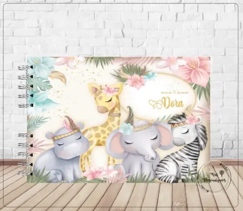 Albúm de Mesversário Safari Menina