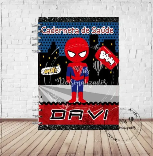 Caderneta de saúde Homem Aranha