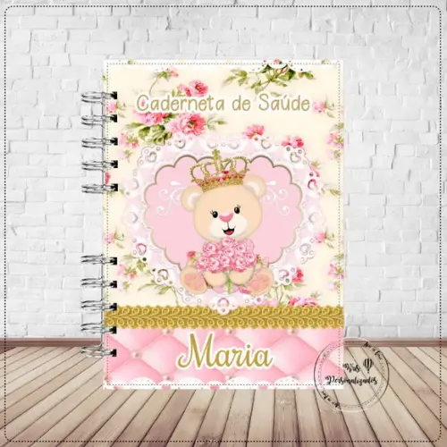 Caderneta de Vacinação -Ursinha Princesa