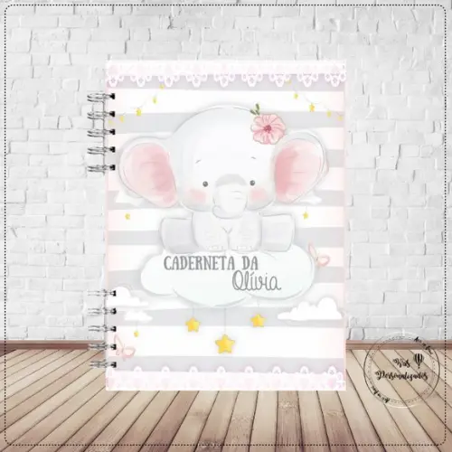 Caderneta De Vacinação -elefantinha Baby