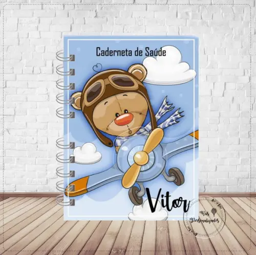 Caderneta de Vacinação Urso Aviador 2023