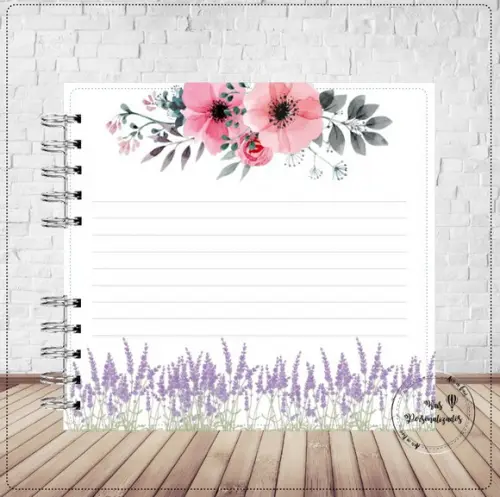 Caderno de assinaturas Floral Júlia