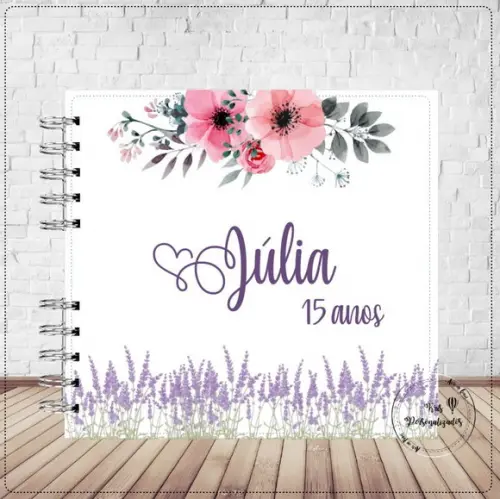 Caderno de assinaturas Floral Júlia