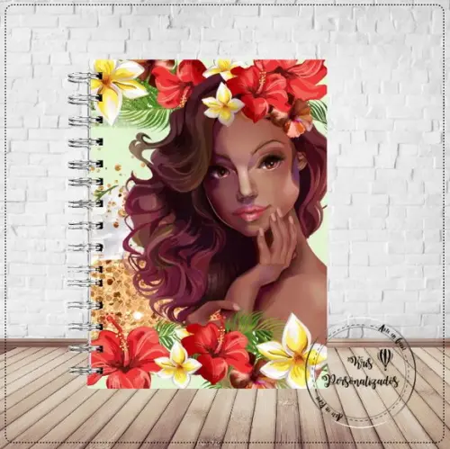 Caderno Mulher Floral