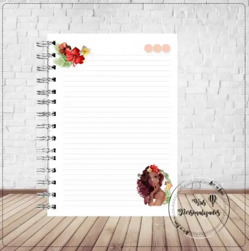 Caderno Mulher Floral