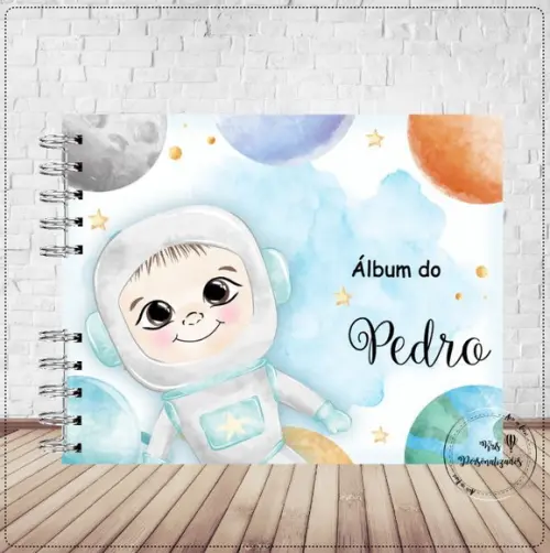 Kit 2 -Álbum + Caderneta+ Livro do bebê - Astronauta