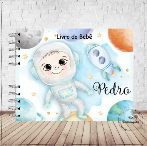 Kit 2 -Álbum + Caderneta+ Livro do bebê - Astronauta
