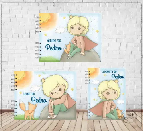 Kit 2 -Álbum + Caderneta+ Livro do bebê -Pequeno Princípe