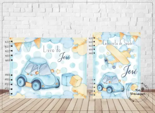 Kit Caderneta de Vacina + Livro do Bebê 2 - Brinquedos Aquar