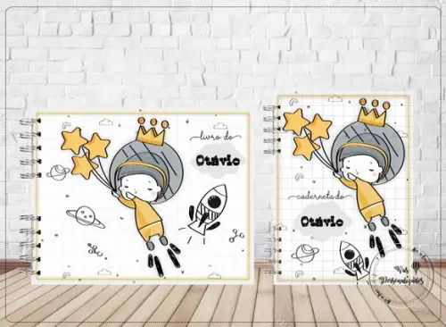 Kit Caderneta de Vacina + Livro do Bebê 2 - Galáxia